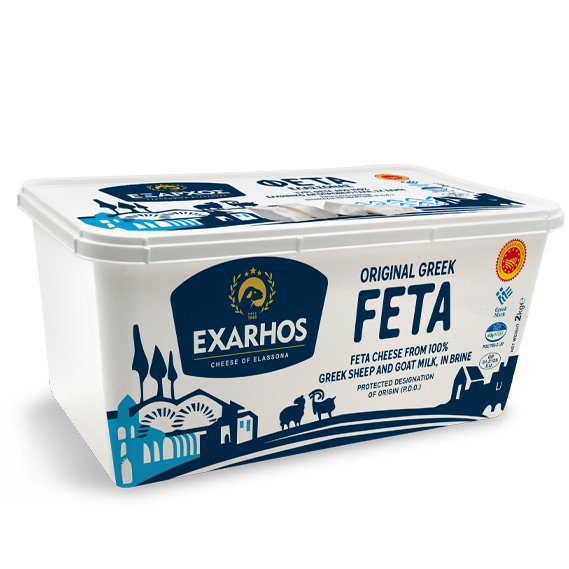 EXARHOS Sýr Feta 2 kg P.D.O.  v nálevu - plastová vanička