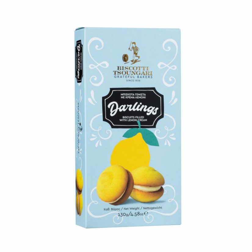 DARLINGS plněné sušenky citronové 140g