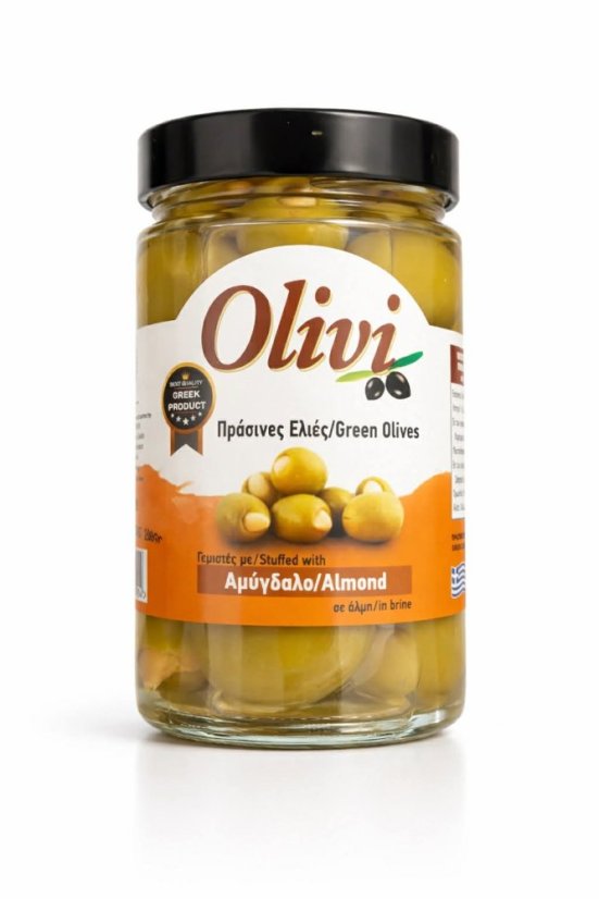 NIKOLOPOULOS OLIVI - zelené olivy plněné mandlí n.w.200g