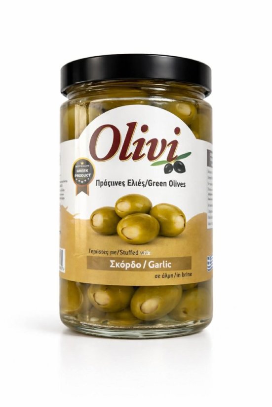 NIKOLOPOULOS OLIVI - zelené olivy plněné česnekem n.w.200g