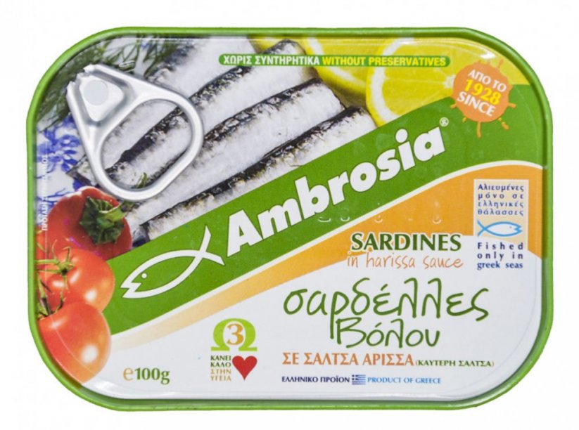 AMBROSIA Sardinky (sardina pilchardus) v omáčce Arissa 100g