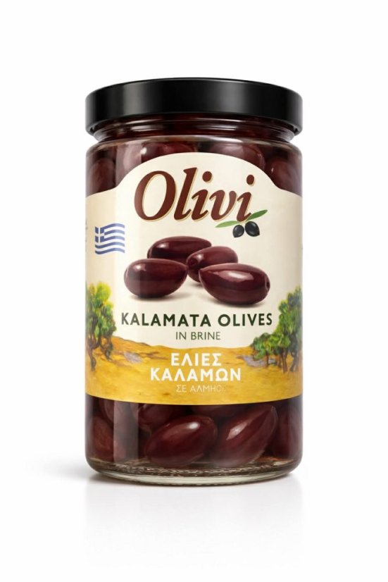 NIKOLOPOULOS OLIVI - Olivy Kalamata s peckou n.w.200g NIKOLOPOULOS OLIVI - Olivy Kalamata s peckou n.w.200g