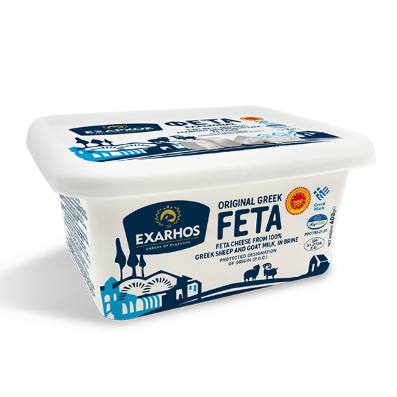 EXARHOS Sýr Feta 400g P.D.O. v nálevu - plastová vanička