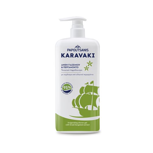 PAPOUTSANIS Karavaki Invigorating Shower Gel Jasmín a Bergamot 750ml