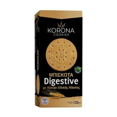 KORONA DIGESTIVE sušenky s celozrnnou moukou 120g