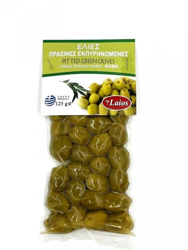 LAIOS zelené olivy bez pecky 125g vacuum
