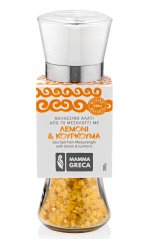 MAMMA GRECA Hrubá mořská sůl s citronem a kurkumou (mlýnek) 200g