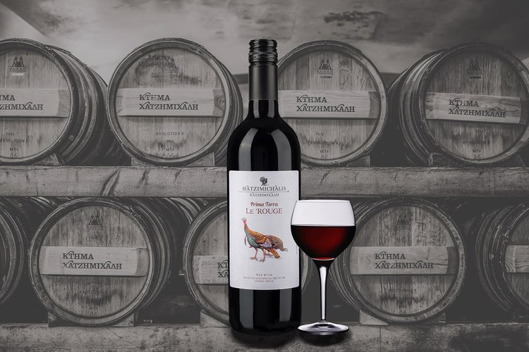 DOMAINE HATZIMICHALIS Prima Terrra Le Rouge  červené suché víno 750ml