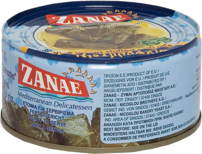 ZANAE Dolmadákia - vinné listy plněné rýží 280g