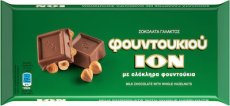 ION mléčná čokoláda s celými lískovými oříšky 100g