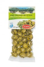 LAIOS zelené olivy s peckou a oreganem 125g vacuum