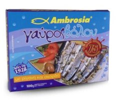 AMBROSIA Ančovičky v rostlinném oleji s oreganem a česnekem 100g