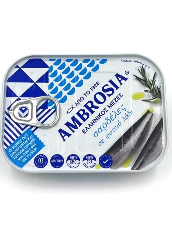 AMBROSIA Sardinky v rostlinném oleji 100g AMBROSIA Sardinky v rostlinném oleji 100g
