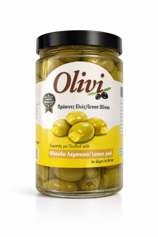 NIKOLOPOULOS OLIVI - zelené olivy plněné citronovou kůrou n.w.200g