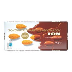 ION mléčná čokoláda s celými mandlemi 100g