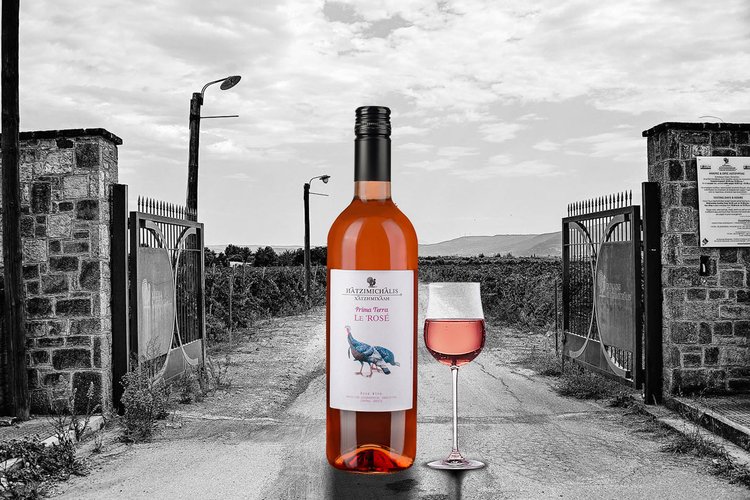 DOMAINE HATZIMICHALIS Prima Terra Le Rose růžové suché víno 750ml