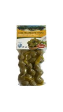 LAIOS zelené olivy plněné nakládanou zelenou papričkou 125g vacuum