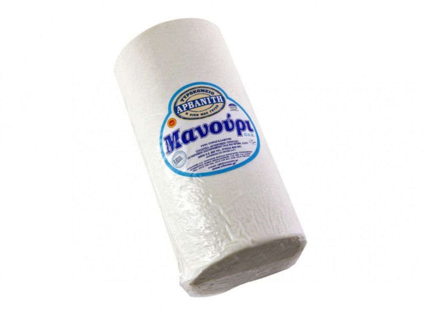 Sýr Manouri cca 2kg P.D.O. ARVANITI (určeno pro velkoobchod) Sýr Manouri cca 2kg P.D.O. ARVANITI (určeno pro velkoobchod)